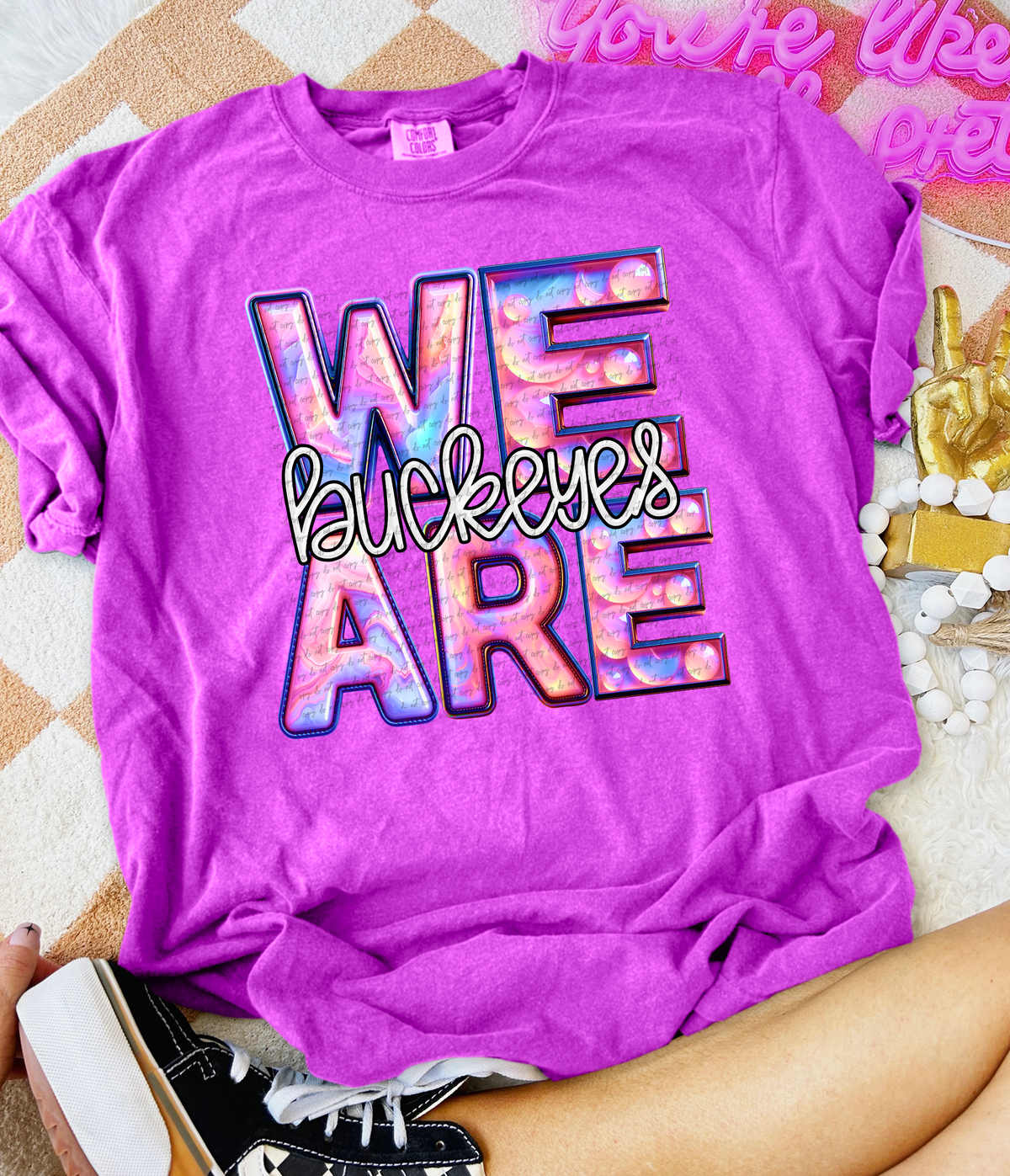We Are Buckeyes Pink Gemstone 63414 DTF transfer