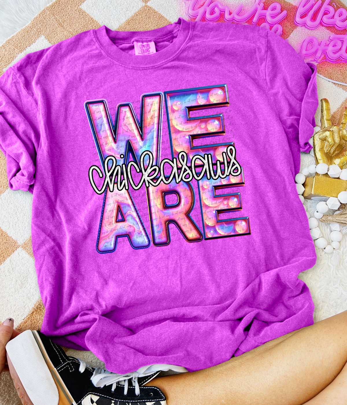 We Are Chickasaws Pink Gemstone 63419 DTF transfer