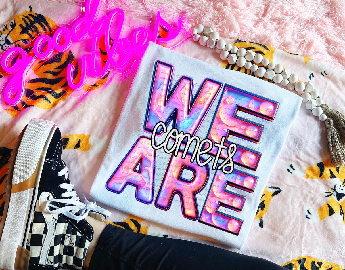 We Are Comets Pink Gemstone 63421 DTF transfer