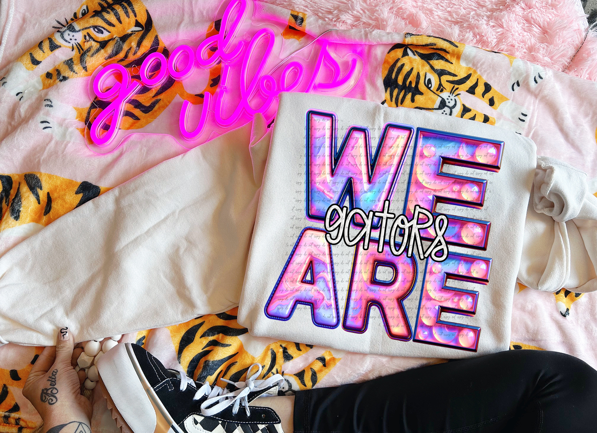 We Are Gators Pink Gemstone 63438 DTF transfer