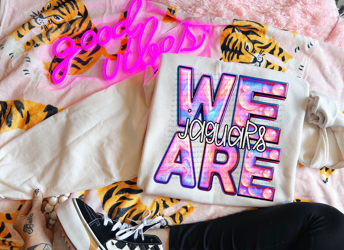 We Are Jaguars Pink Gemstone 63451 DTF transfer