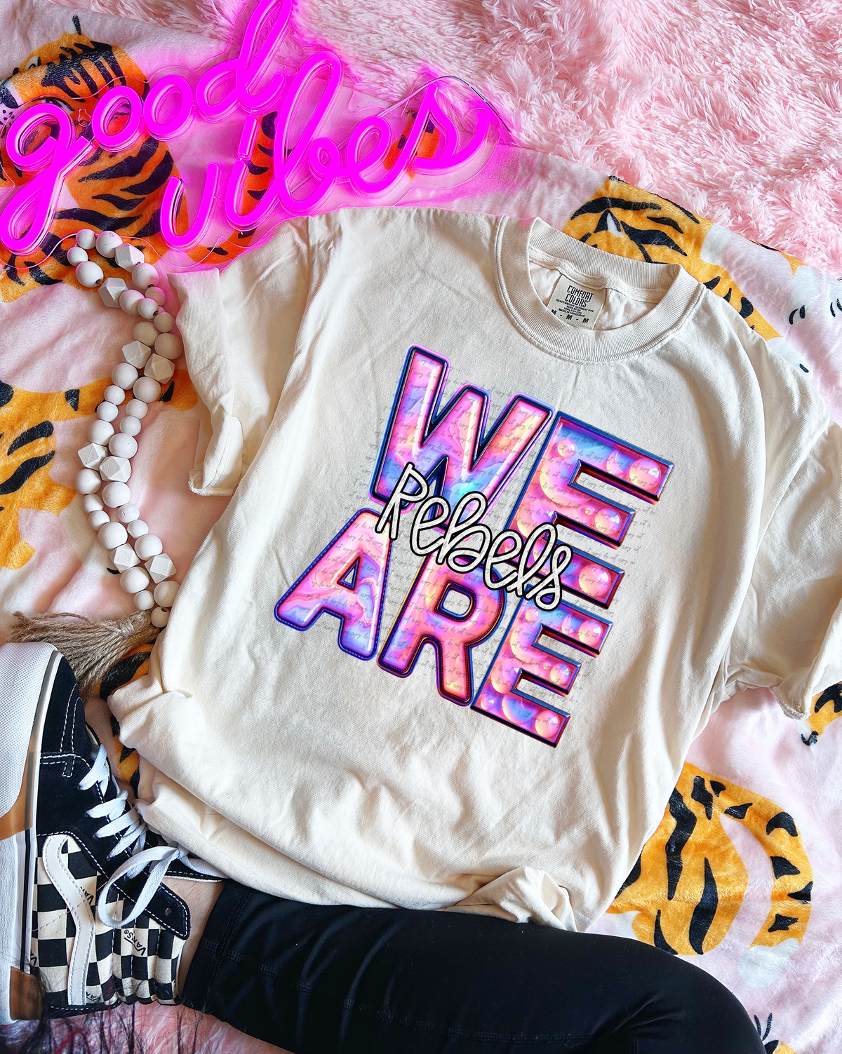 We Are Rebels Pink Gemstone 63459 DTF transfer