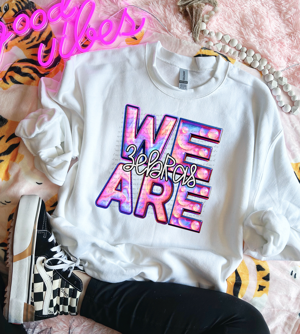 We Are Zebras Pink Gemstone 63533 DTF transfer