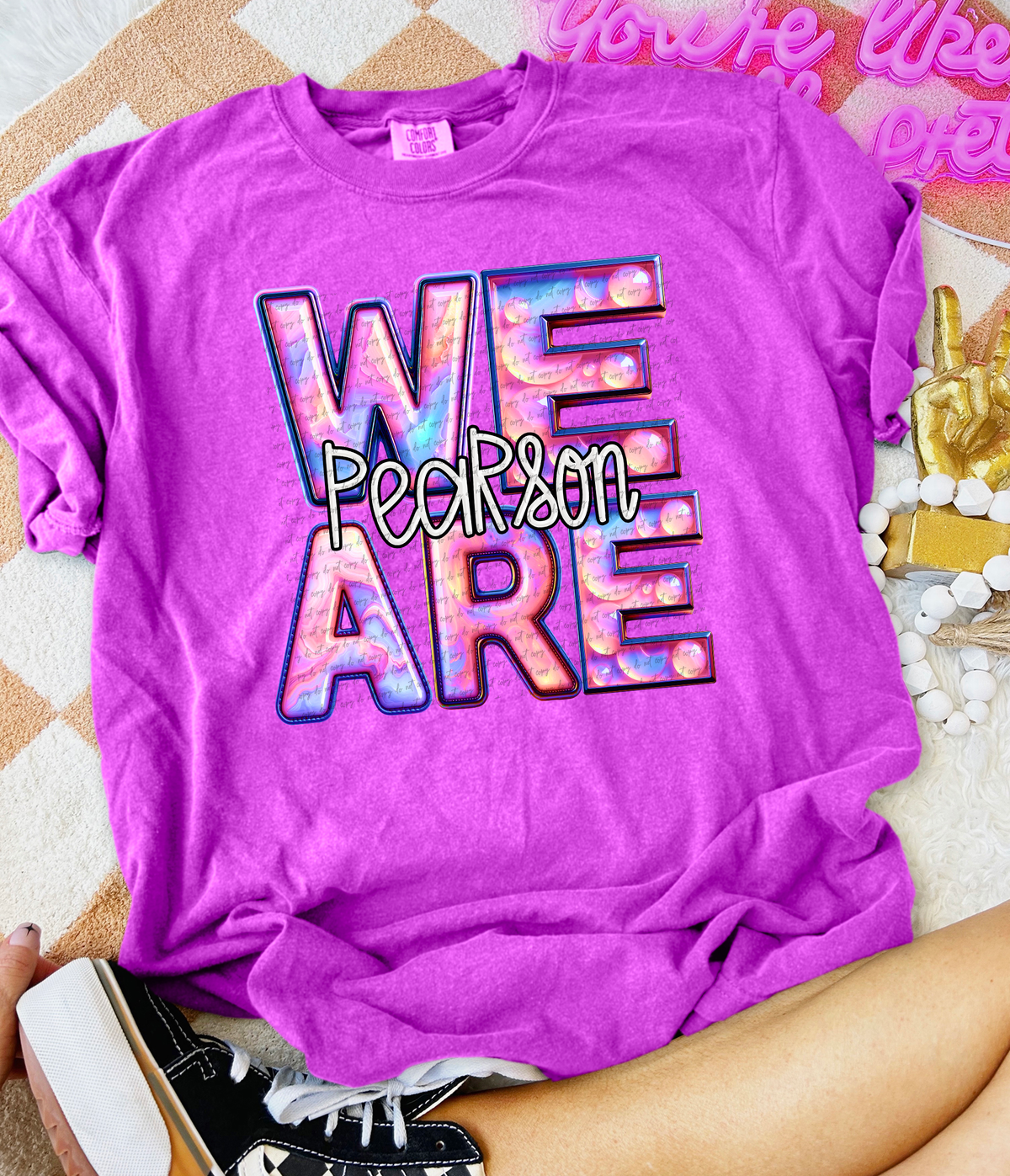 We Are Pearson Pink Gemstone 63474 DTF transfer