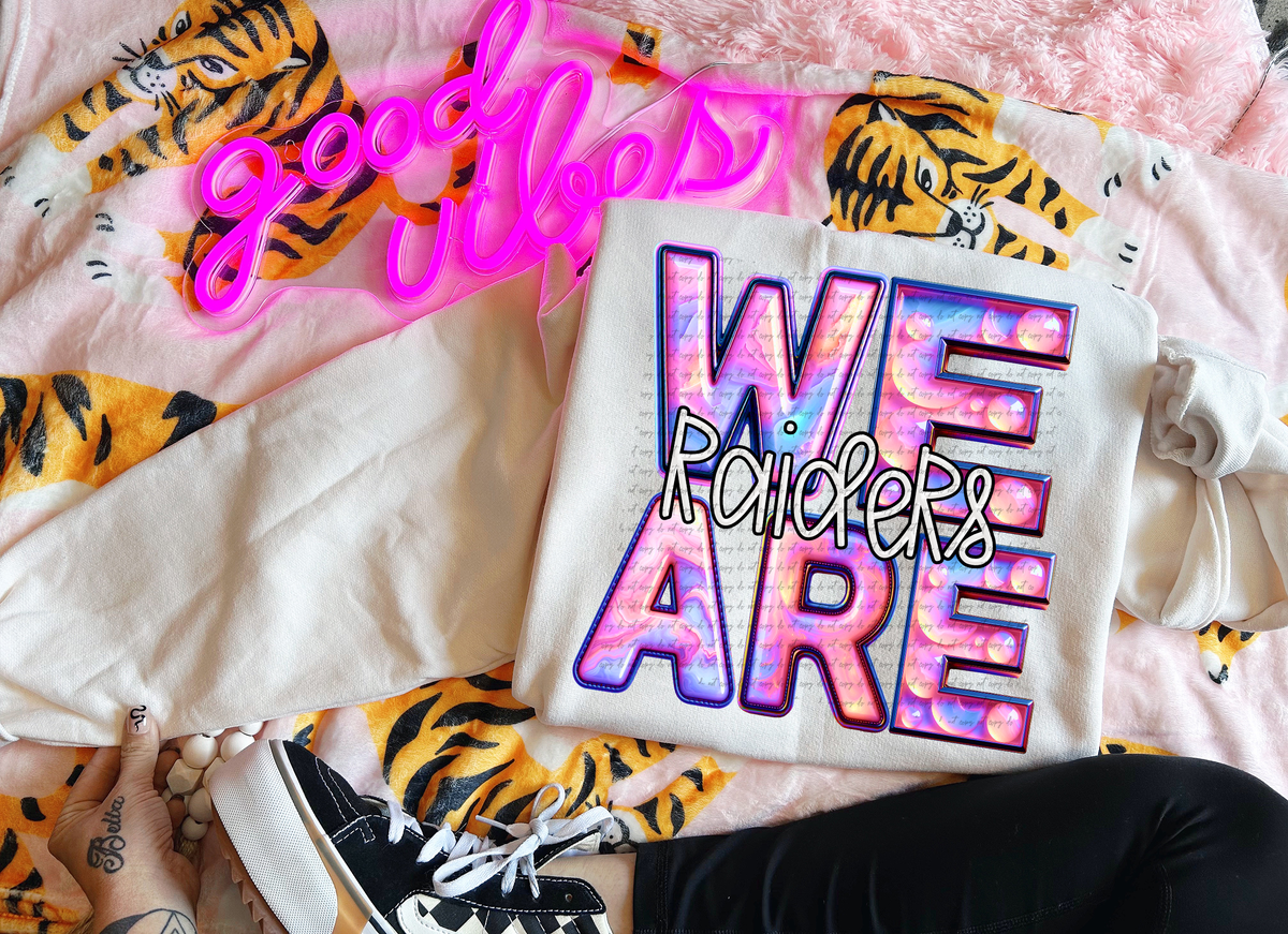 We Are Raiders Pink Gemstone 63484 DTF transfer