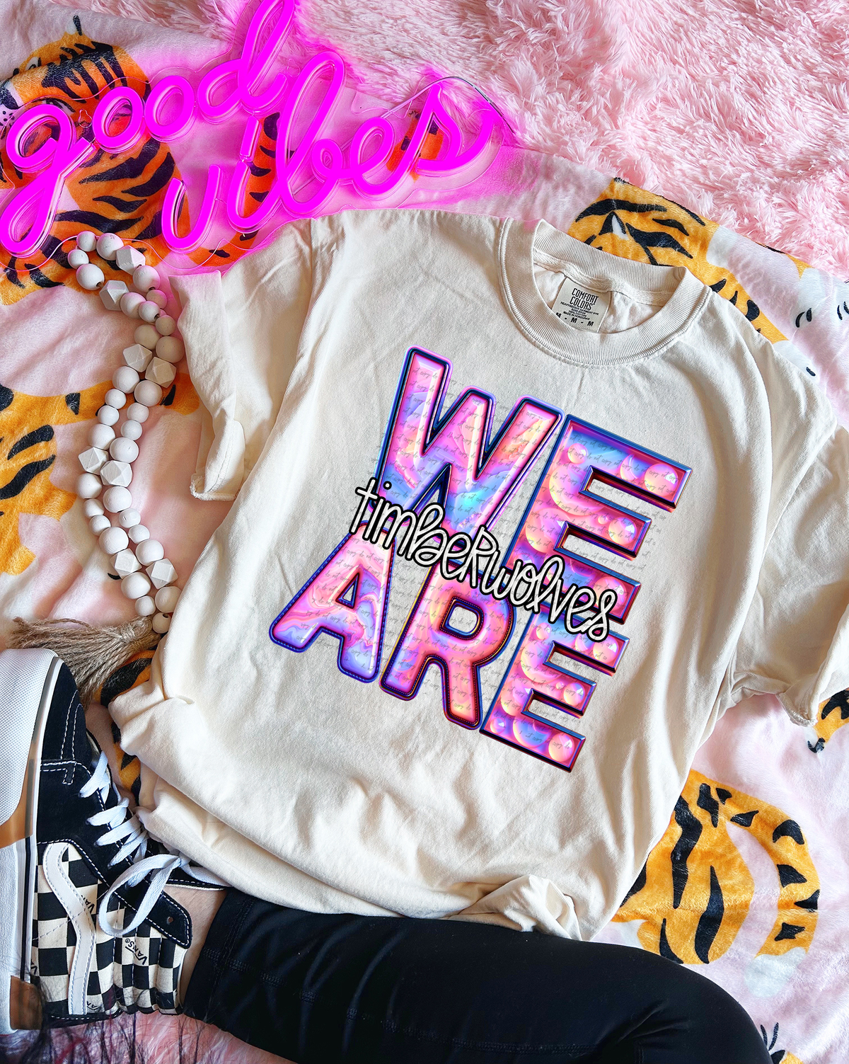 We Are Timberwolves Pink Gemstone 63515 DTF transfer