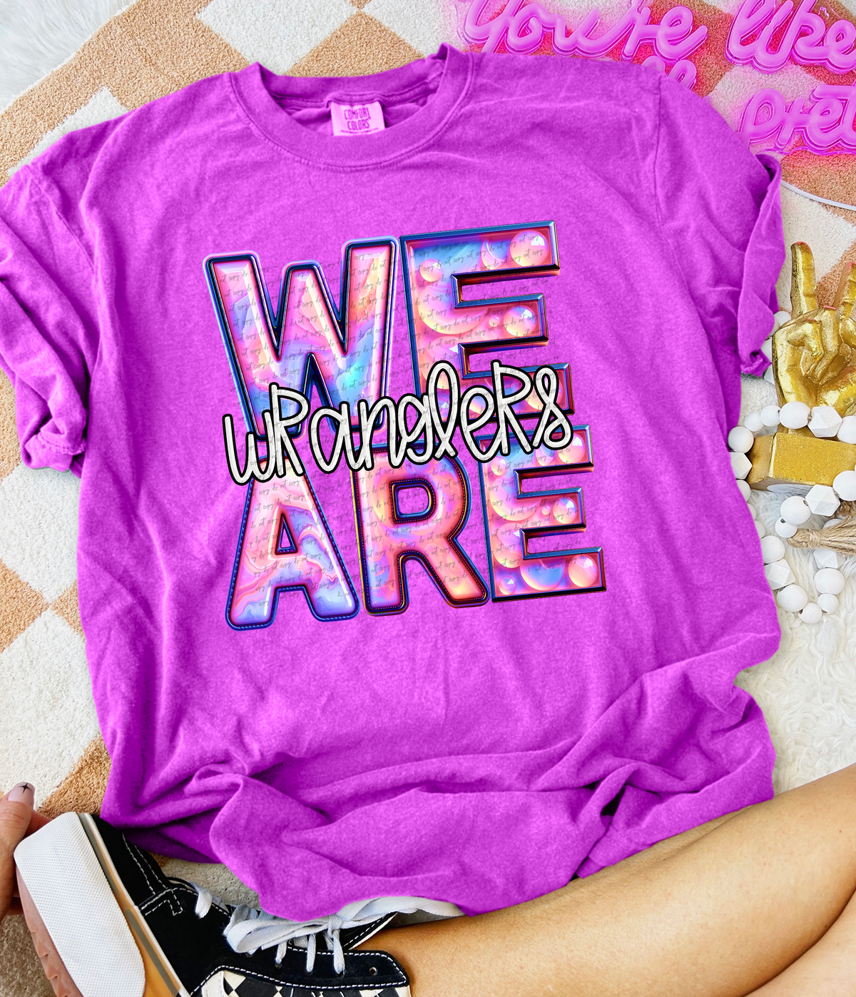 We Are Wranglers Pink Gemstone 63527 DTF transfer