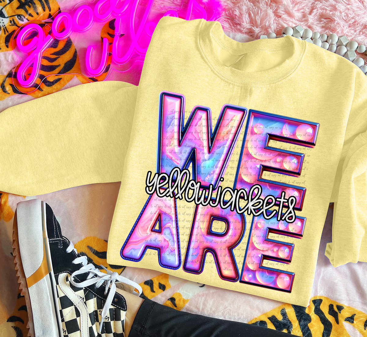 We Are Yellowjackets Pink Gemstone 63532 DTF transfer