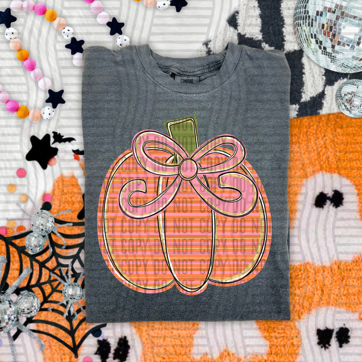 Pink Glitter Pumpkin (Caplinger) DTF Transfers
