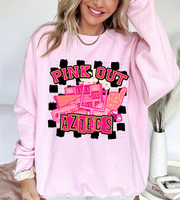 Pink Out Aztecs Checkered Background 61261 DTF transfer