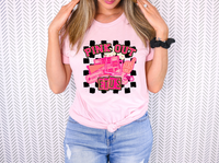 Pink Out Etus Checkered Background 61375 DTF transfer