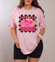 Pink Out Fallouts Checkered Background 61379 DTF transfer