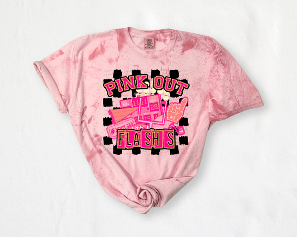 Pink Out Flashs Checkered Background 61389 DTF transfer