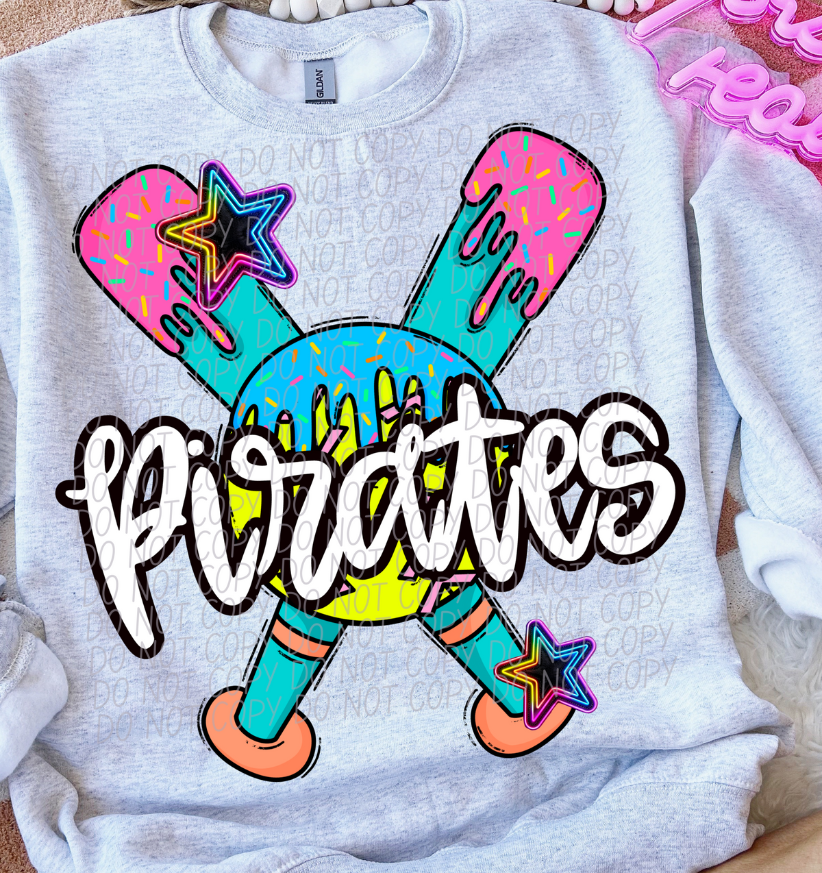 Dripping softball Pirates (CITY) DTF transfer