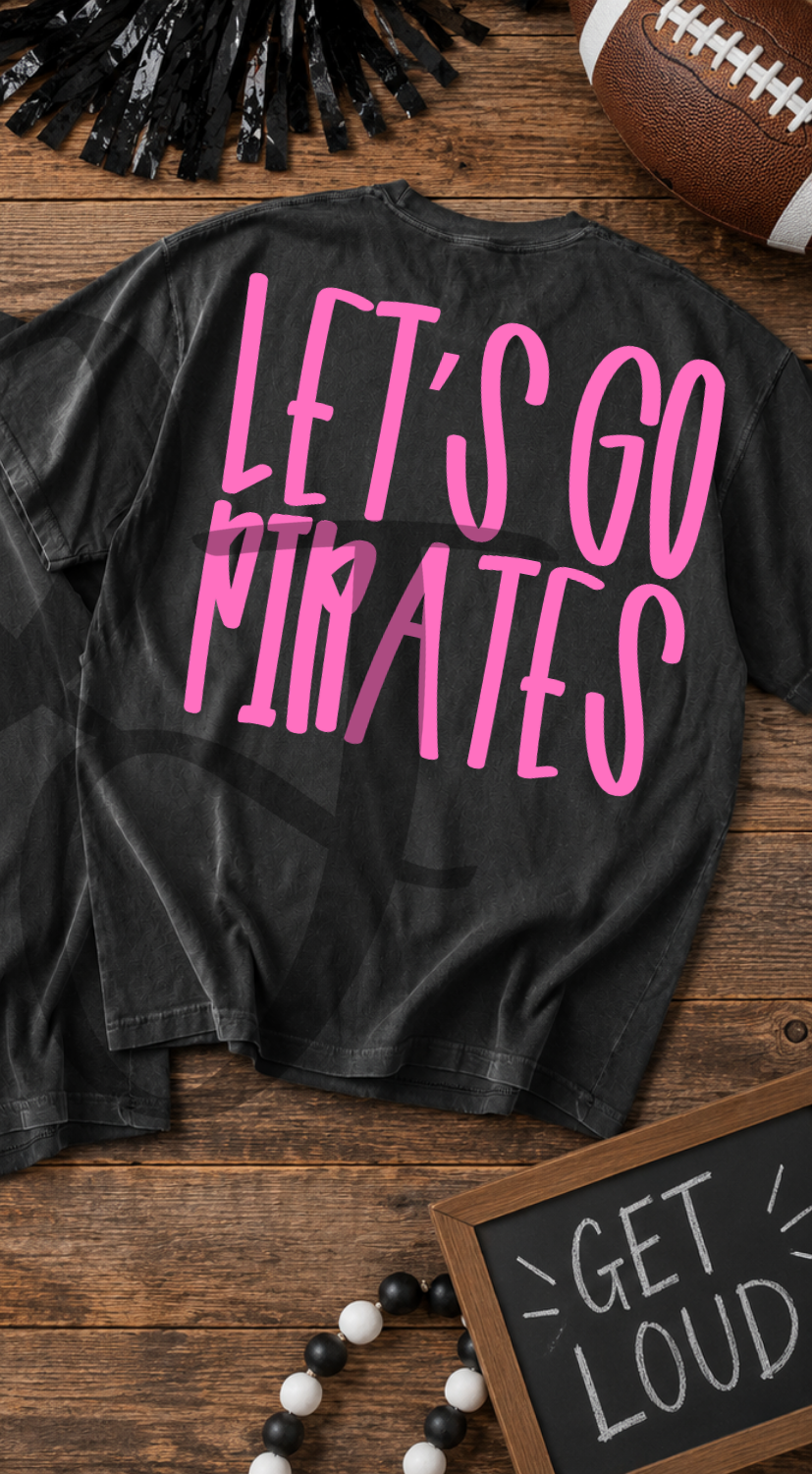 Lets go pirates- pink (Parker) DTF Transfer