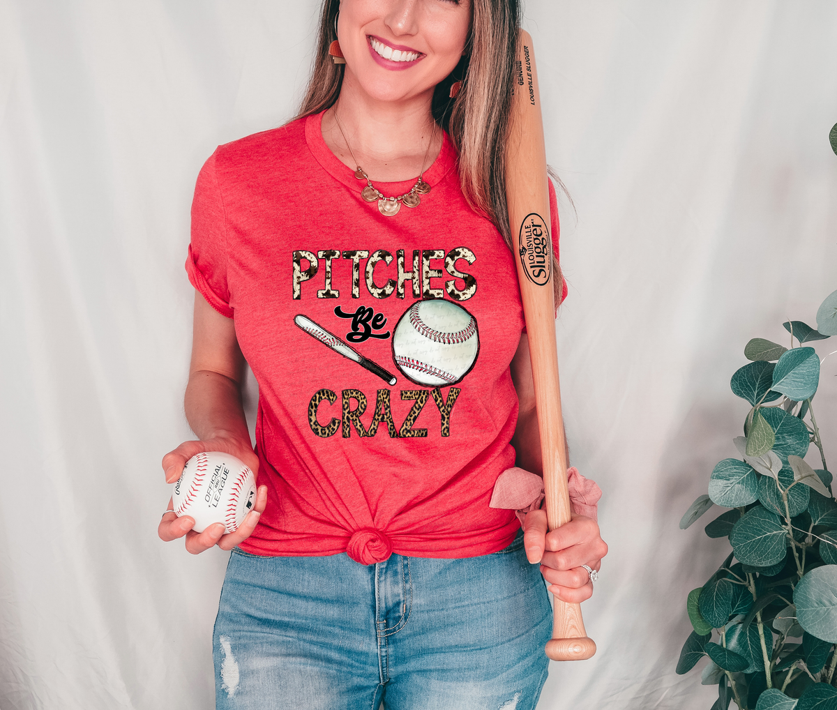 Pitches Be Crazy Baseball Bat 116256 DTF Transfer