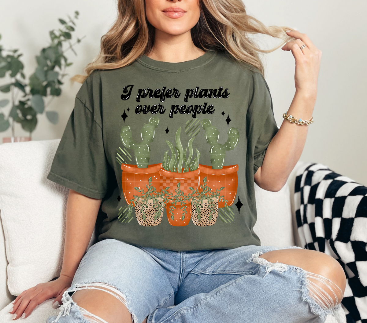 Plants over people (Linda) DTF Transfer