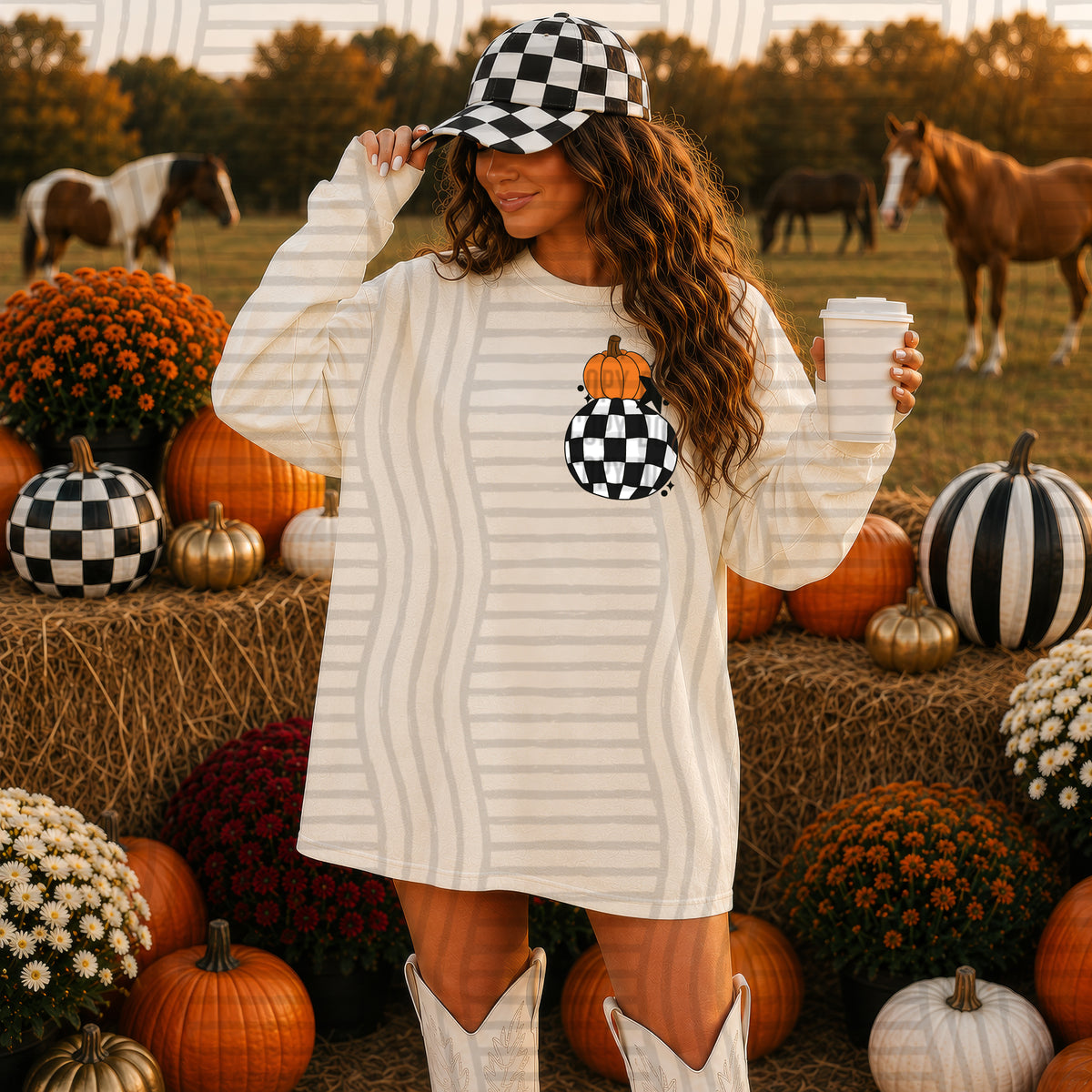 Fall is proof that things can be beautiful pumpkin stack (POCKET) (Caplinger) DTF Transfers