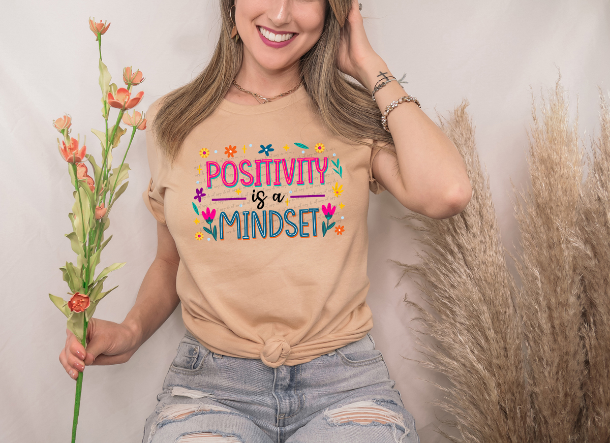 Positivity Is A Mindset Floral 76553 DTF Transfer