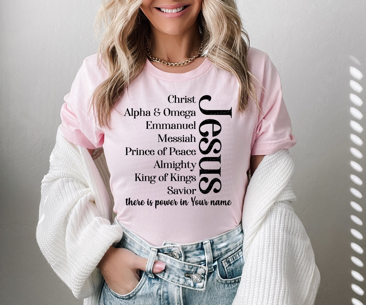 Jesus Names There Is Power In Your Name Black 54257 DTF transfer