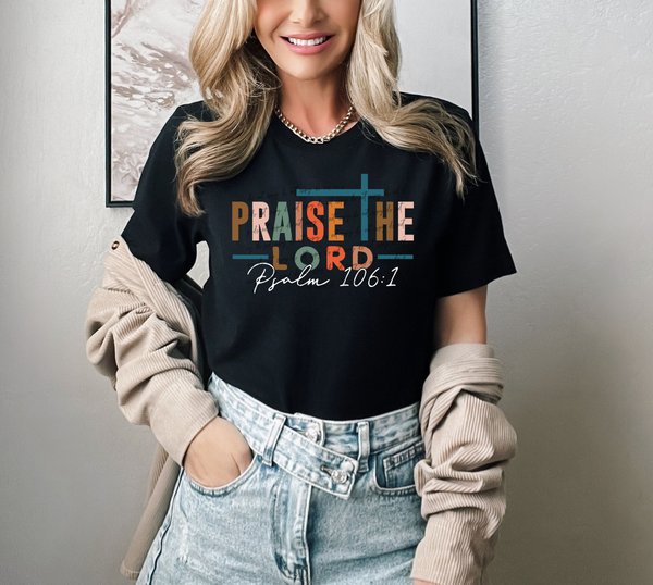 Praise The Lord Psalm 106 1 White 42382 DTF transfer