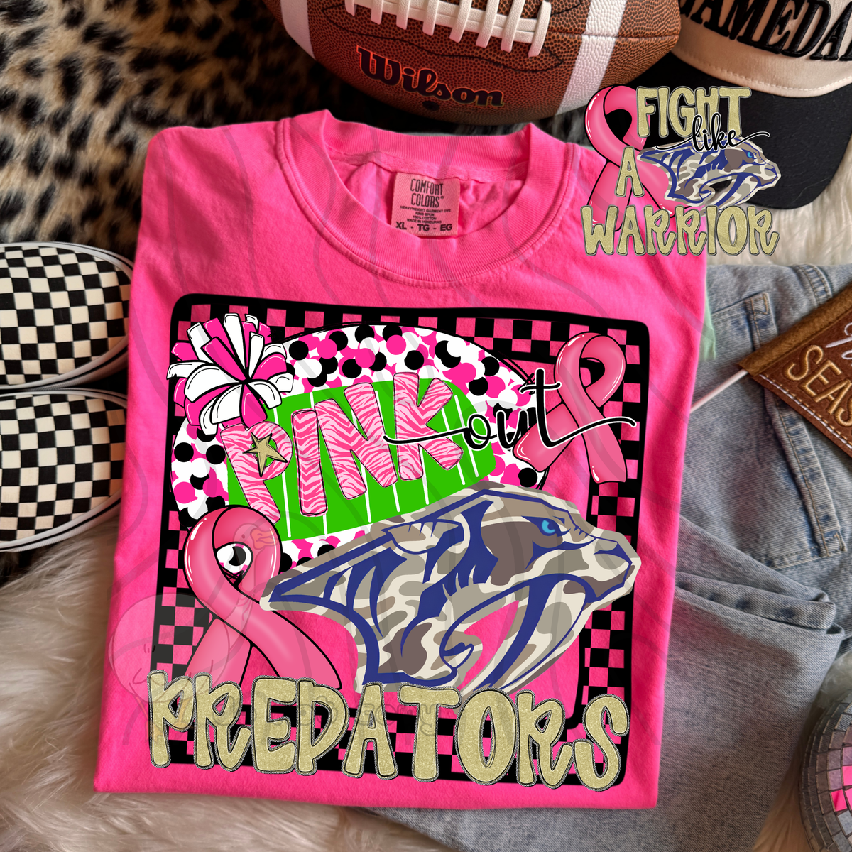Predators pink out camo (DKD) DTF transfer