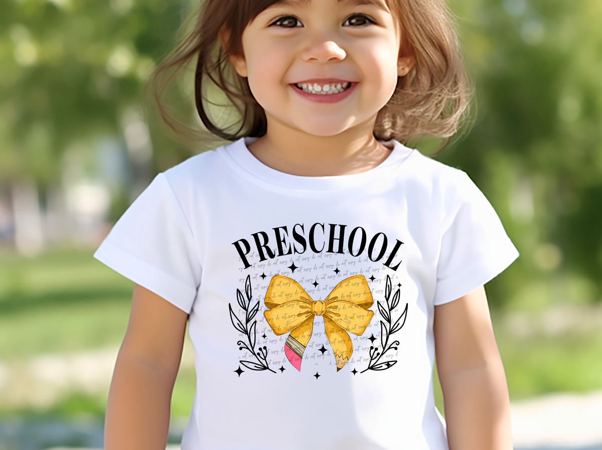 Preschool Pencil Bow 42836 DTF transfer