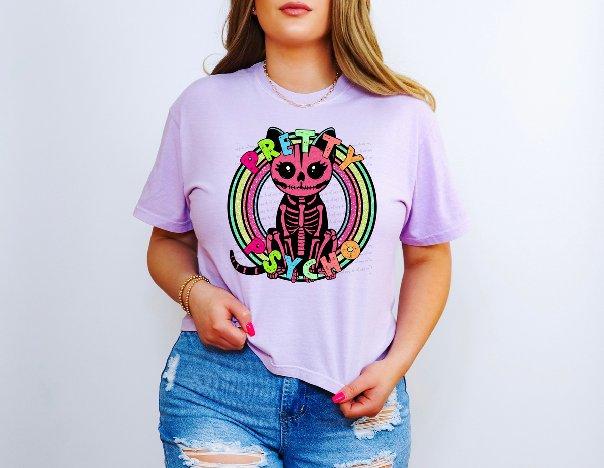 Pretty Psycho Cat 74803 DTF Transfer