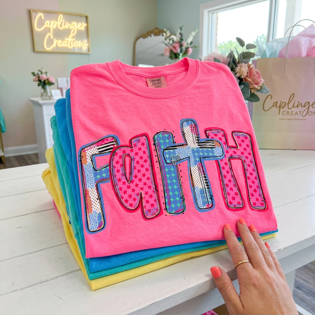 Faith -Dot/Star Font (Caplinger) DTF Transfer