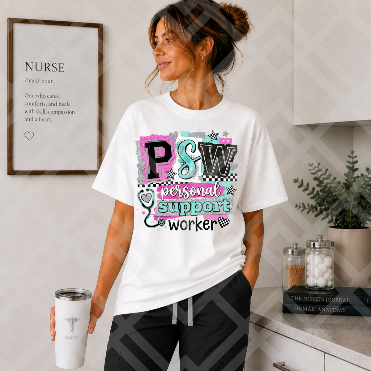 PSW bright neon magazine font (Parker) DTF Transfer
