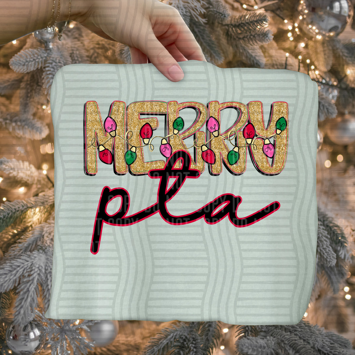 pta merry with lights (caplinger) DTF Transfer