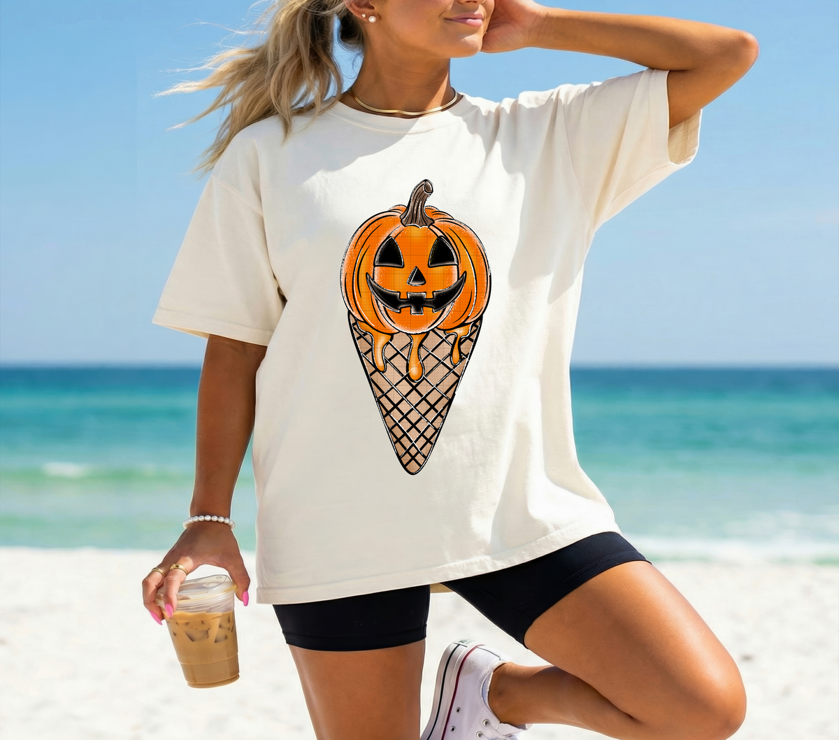 Pumpkin ice cream cone (Linda) DTF Transfer