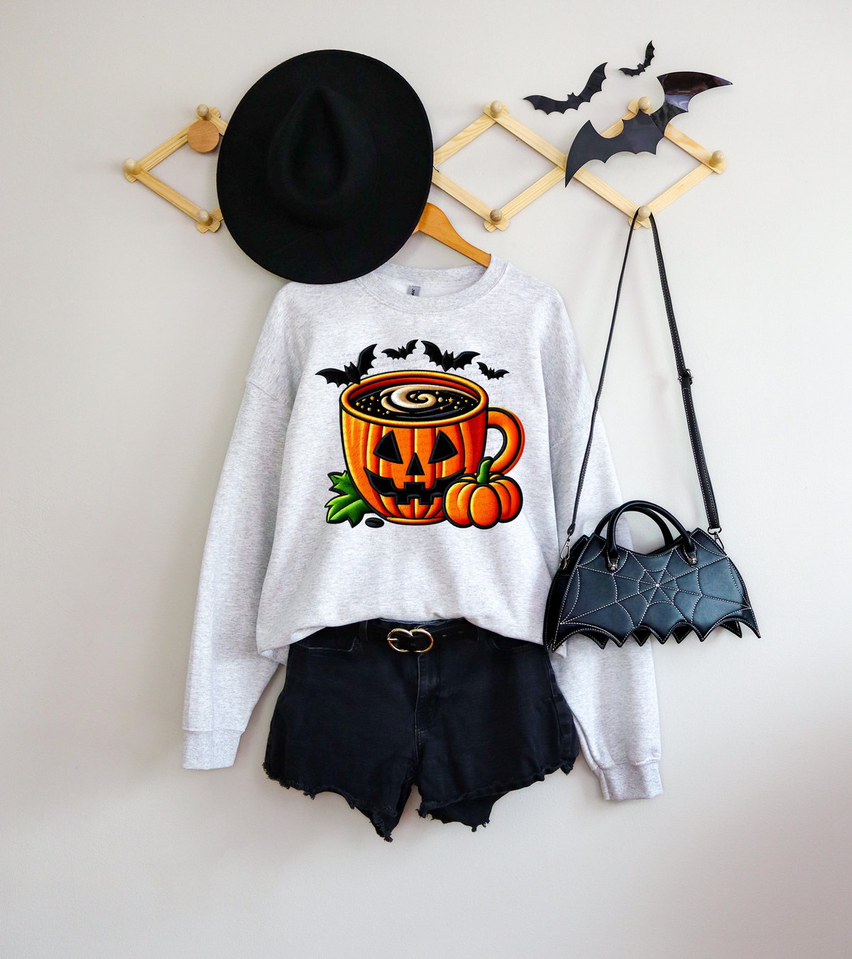 Pumpkin Mug Bats 108782 DTF transfer