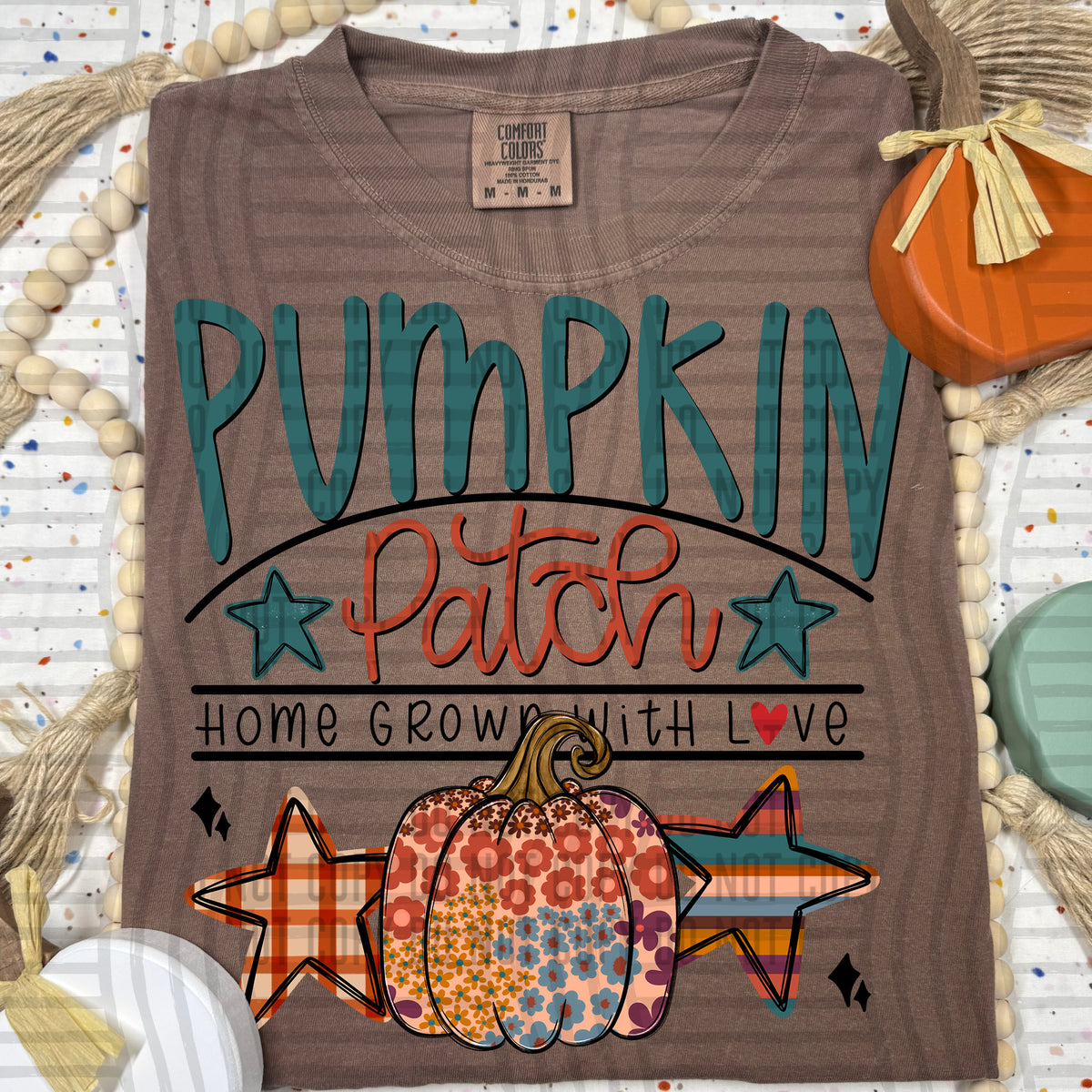 pumpkin patch home grown with love (Caplinger) DTF transfer