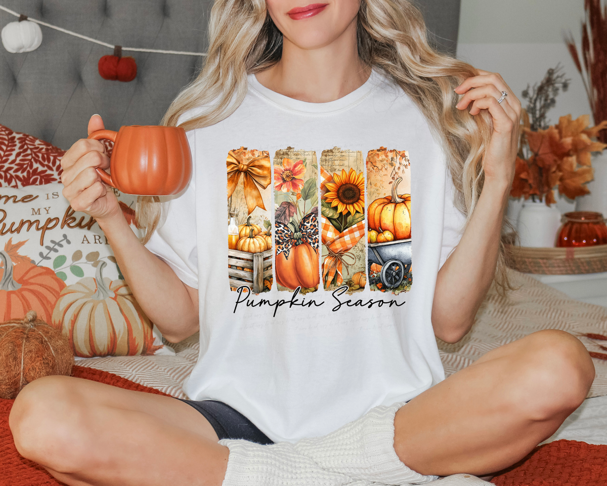 Pumpkin Season Black Font Strip 108920 DTF transfer