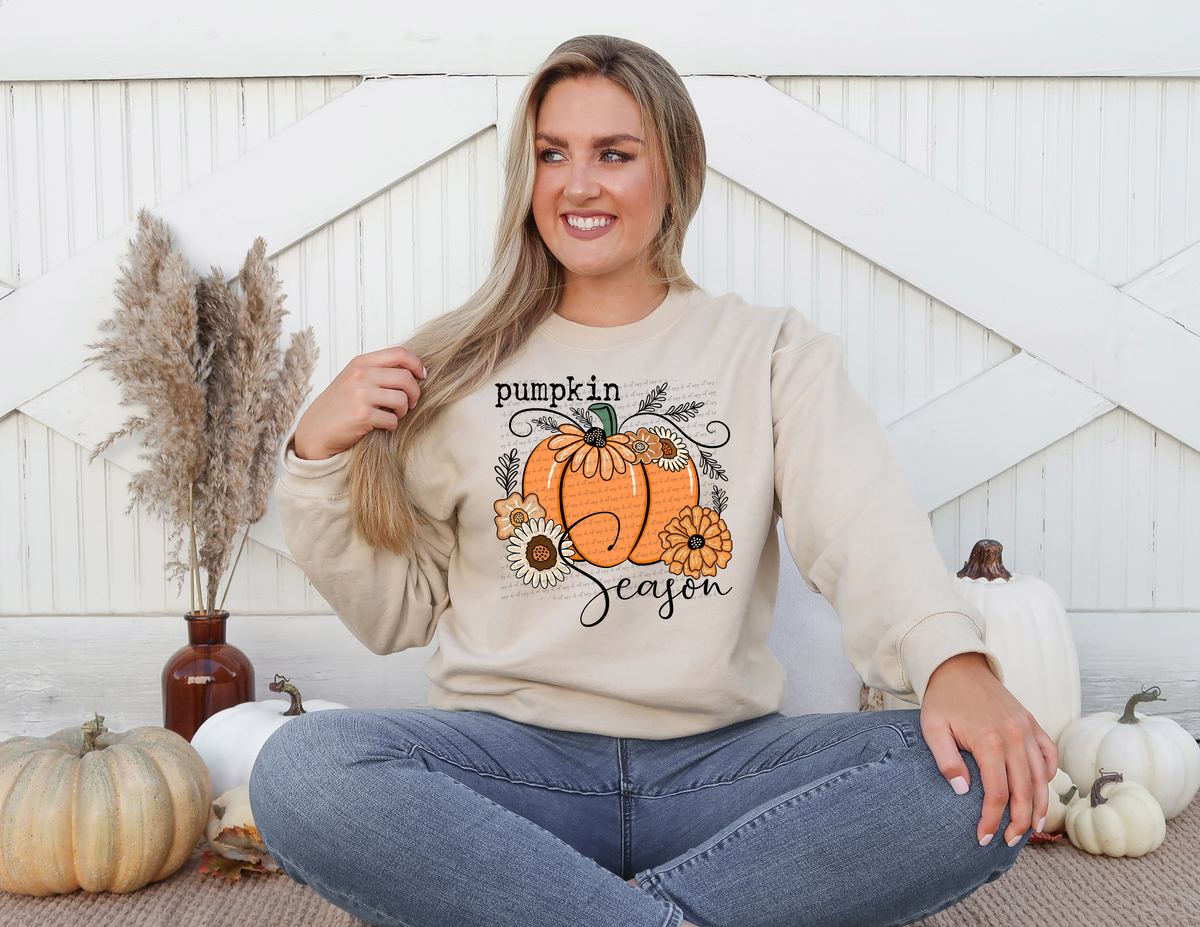 Pumpkin Season Floral 59969 DTF Transfer