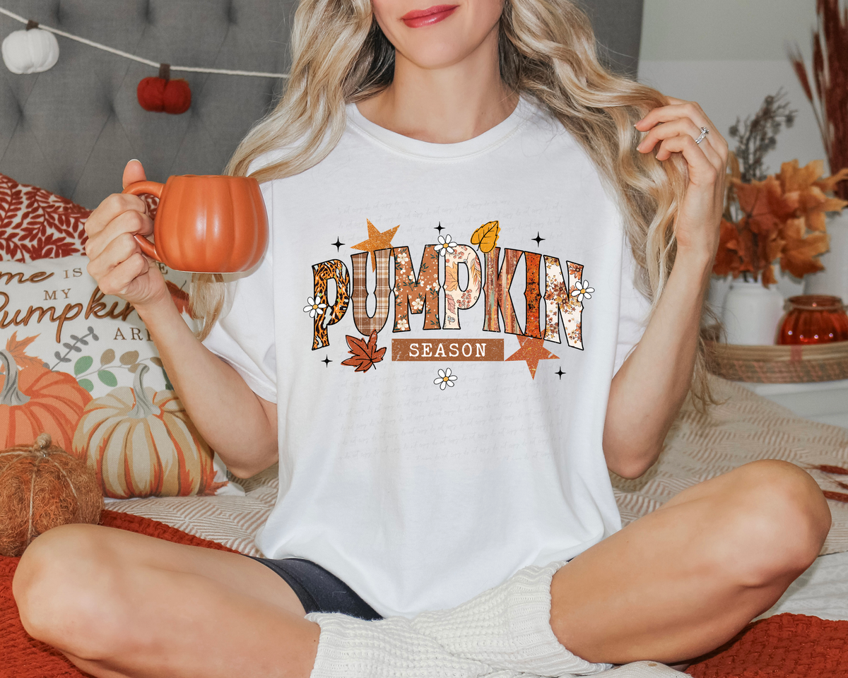Pumpkin Season Varsity 108921 DTF transfer