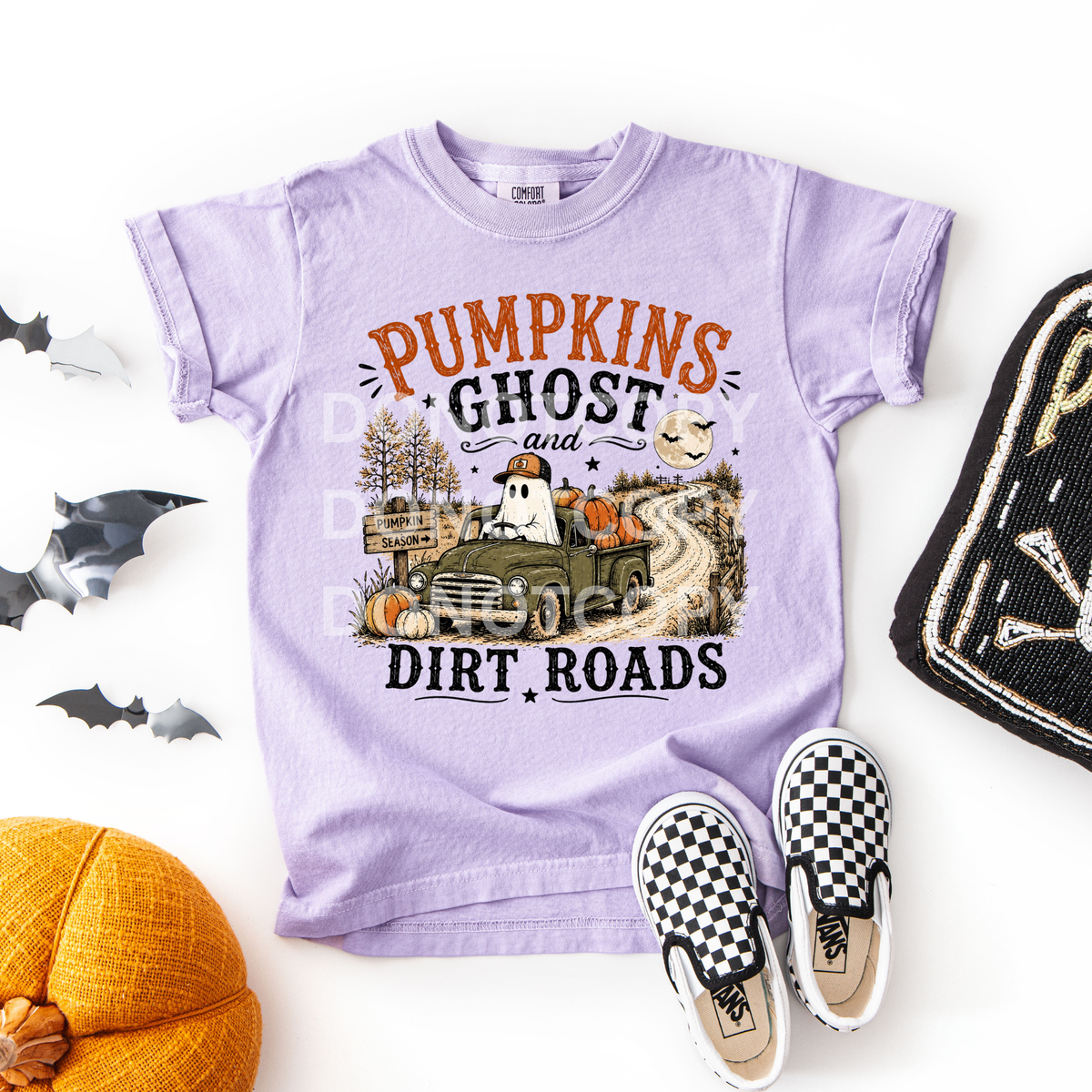 Pumpkins ghost and dirt roads (CSG) DTF Transfer