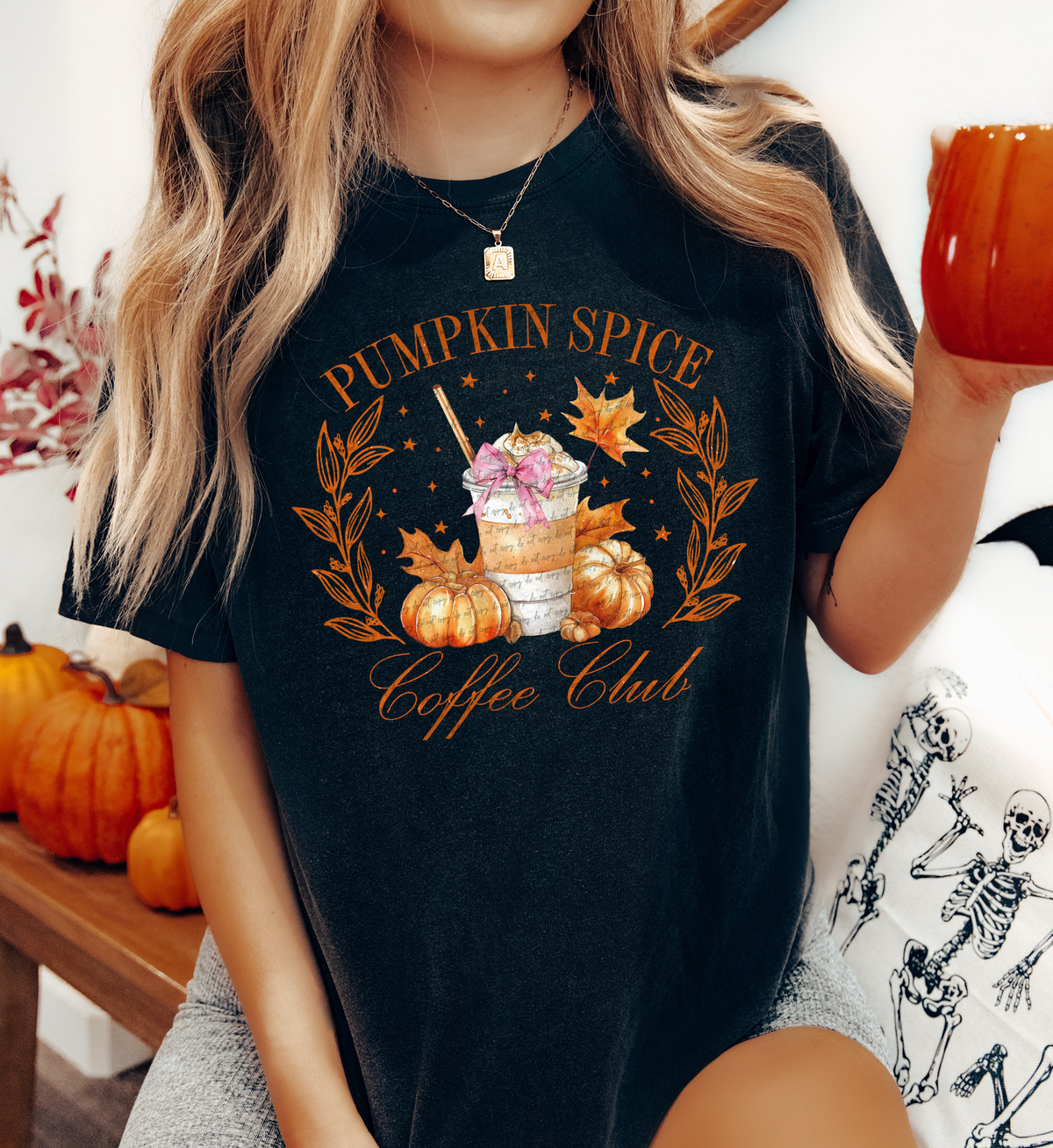 Pumpkin Spice Coffee Club Pumpkins 46322 DTF transfer