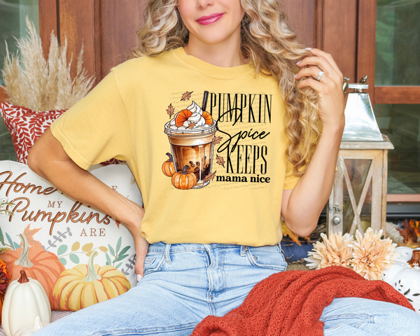 Pumpkin Spice Keeps Mama Nice 51489 DTF transfer