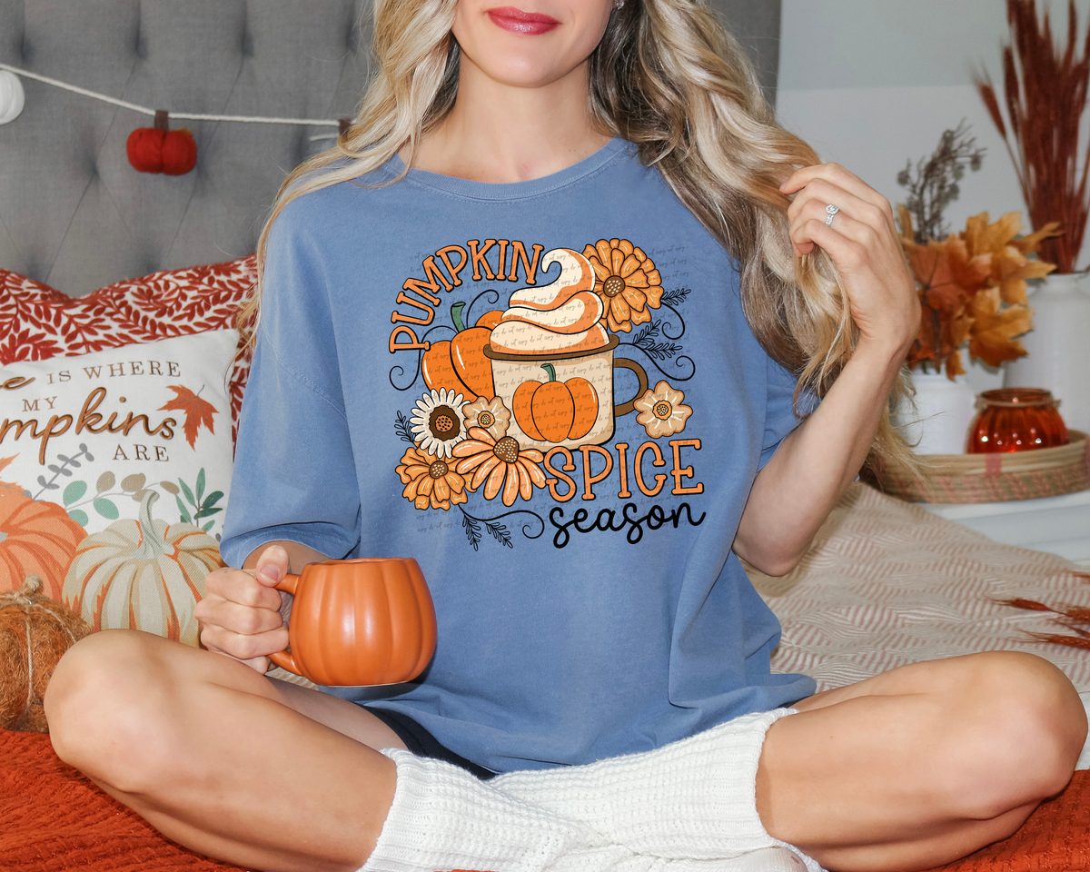Pumpkin Spice Season Floral 59973 DTF Transfer