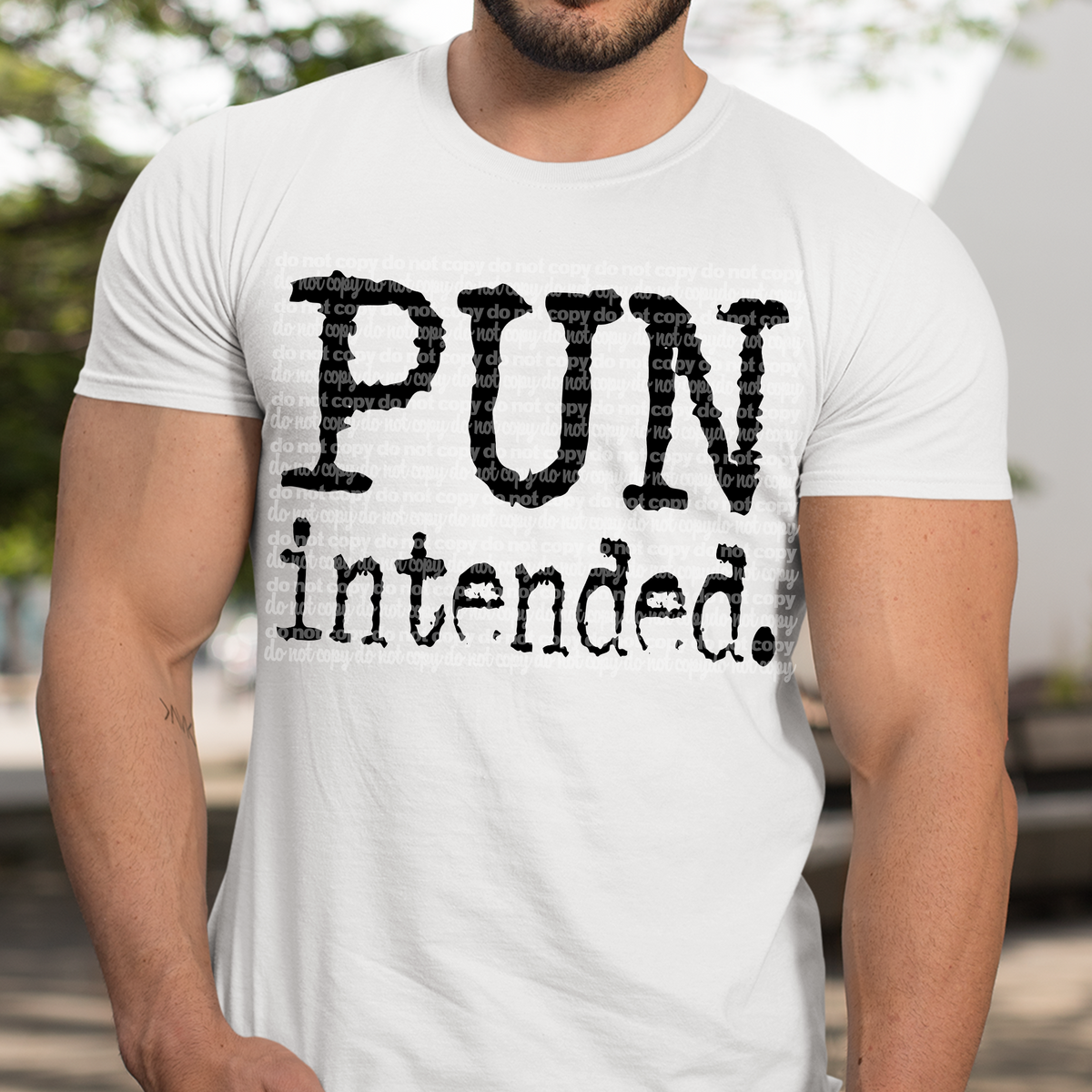 Pun intended typography (TTD) 102995 DTF transfer
