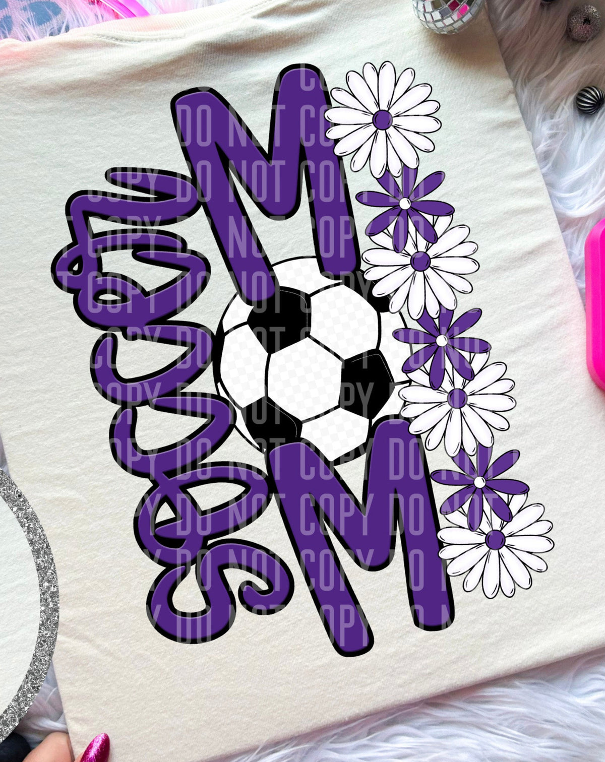 Soccer Mom Purple BACK (Caplinger) DTF transfer