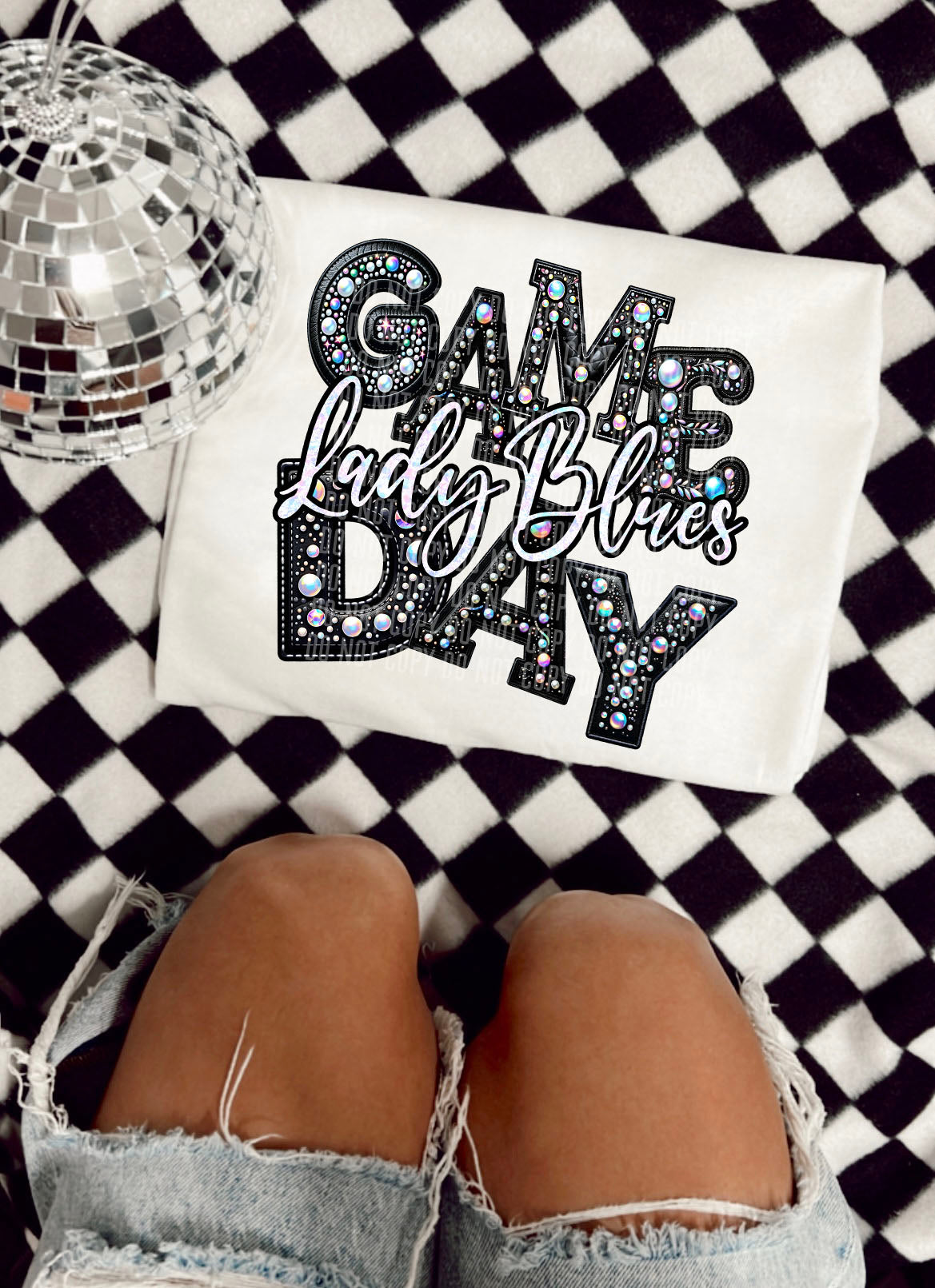 Game day lady blues (CCDD) 43520 DTF TRANSFER