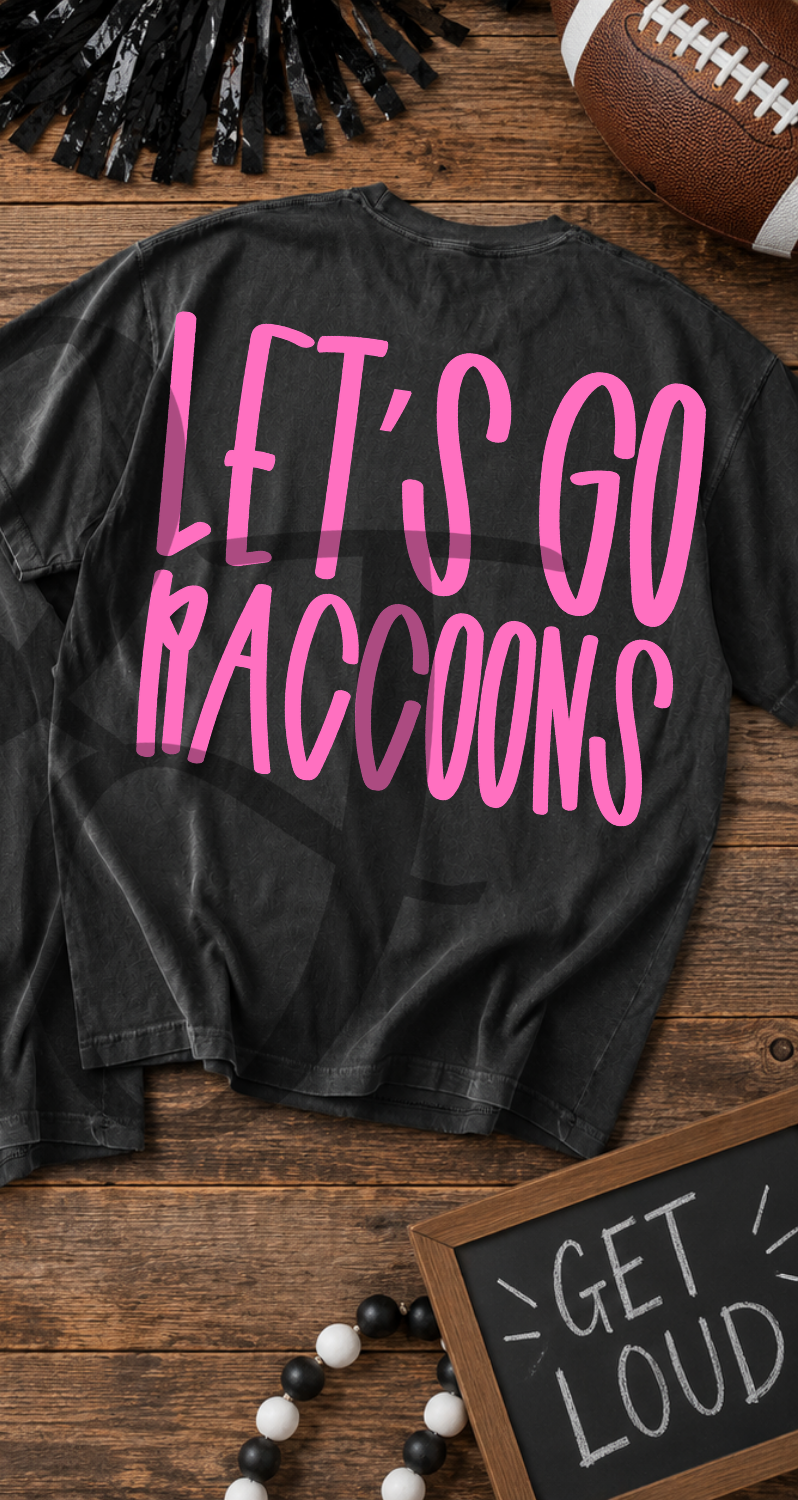 Lets go raccoons- pink (Parker) DTF Transfer