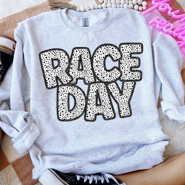 Race Day Dotted Text Dotted 66200 DTF transfer