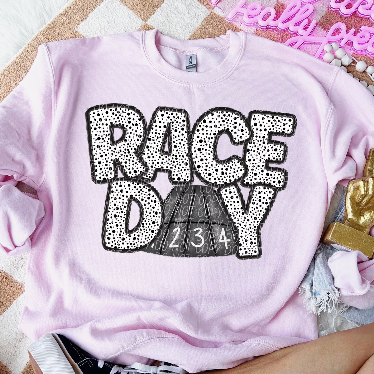 Race Day Track Dotted 66202 DTF transfer