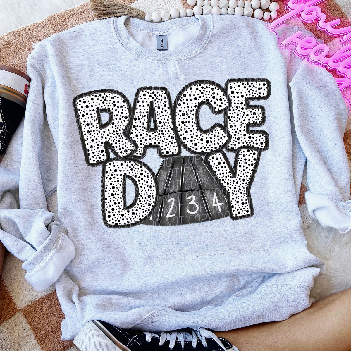 Race Day Track Dotted 66202 DTF transfer