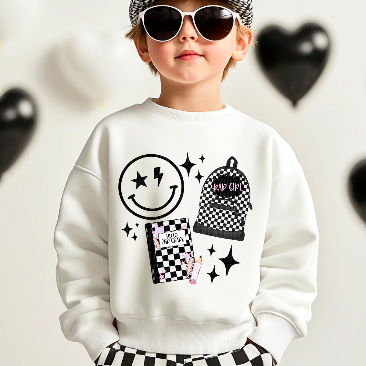 Rad Girl Hello 2nd Grade 104437 DTF transfer