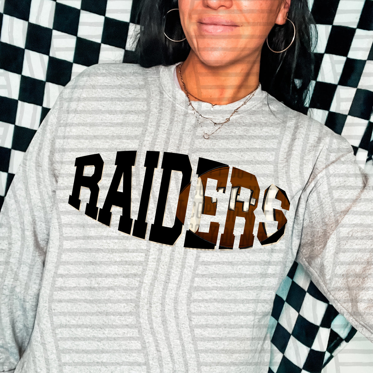 Raiders varsity clipped football (Caplinger) DTF transfer